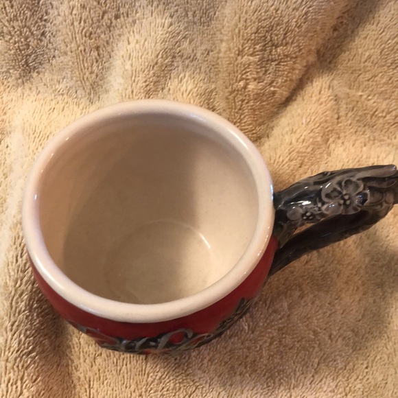Blue Sky Ceramics Heather Goldminc Coffee Cup Mug Embossed Dragon Vine Handle - Picture 4 of 4
